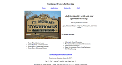 Desktop Screenshot of northeastcoloradohousing.org